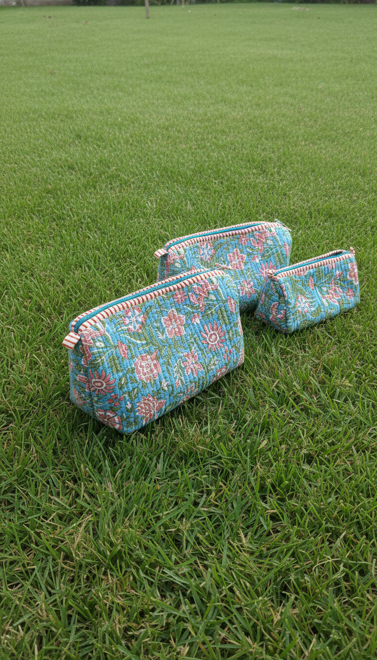 VB08 Quilted Vanity Pouches-Set of 3