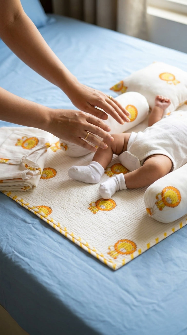 HB03 Handblock Baby bedding set