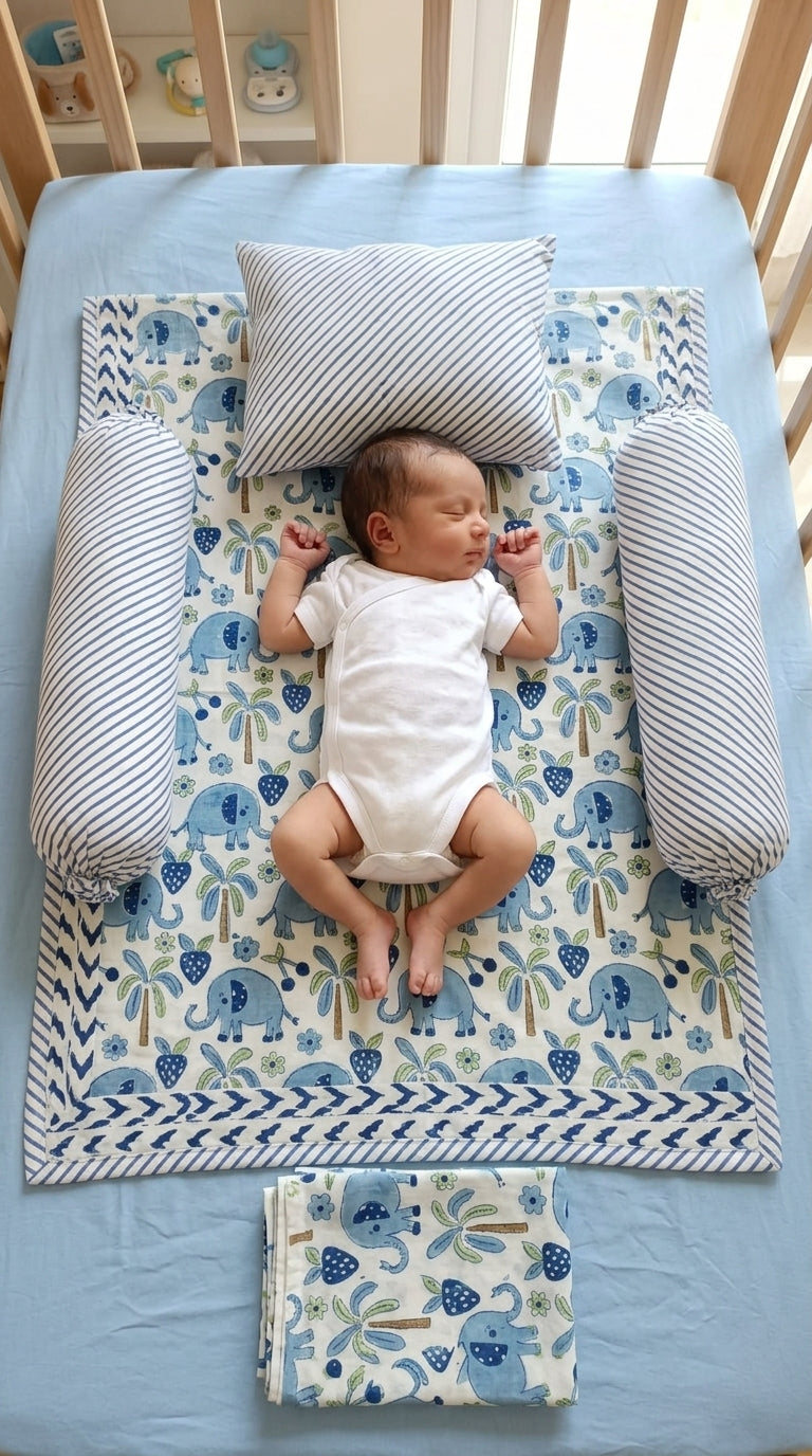 HB01 Handblock Baby bedding set
