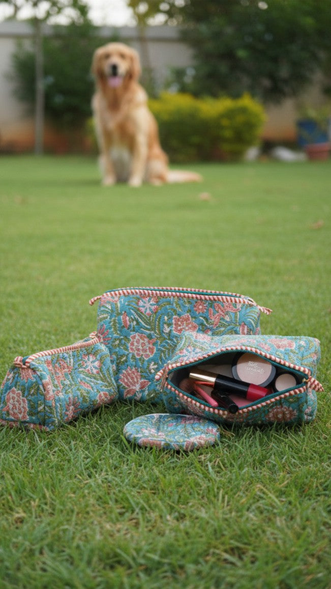 VB08 Quilted Vanity Pouches-Set of 3