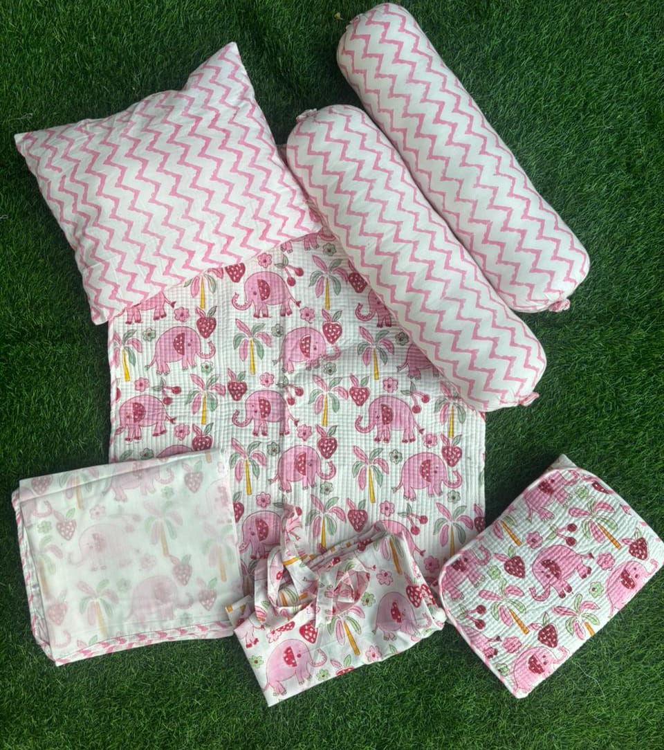 HB02 Handblock Baby bedding set